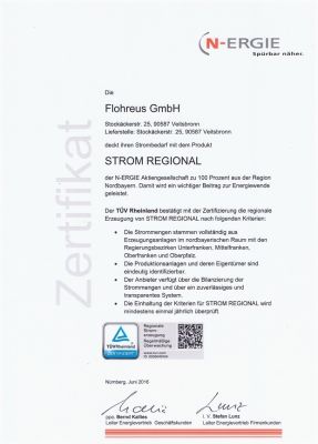 Zertifikat N-Ergie